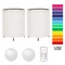 2pcs Night Light Cylinder Small Dimmable Nightstand Light Linen Color
